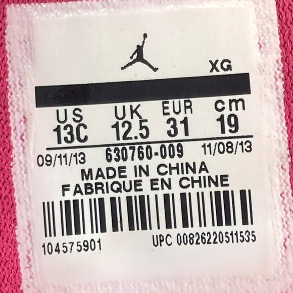 Nike Air Jordan Hydro 3 Slides Sandals 630760-009 Black Vivid Pink Youth 13 - Picture 9 of 9